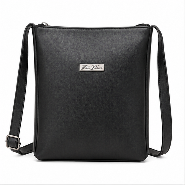 Minimal Faux Leather Crossbody Shoulder Bag
