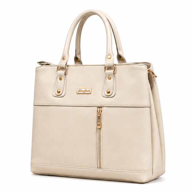 Premium Synthetic Leather Ladies Handbag – 3 Compartment - Image 2