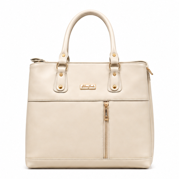 Premium Synthetic Leather Ladies Handbag – 3 Compartment
